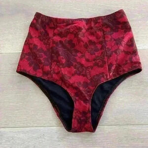 American Apparel High Waisted Floral Swim Bottom small S